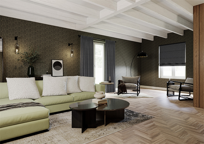 Genoa Faux Silk (Blackout), Night Shimmer - Made to Measure Curtains - Image 7